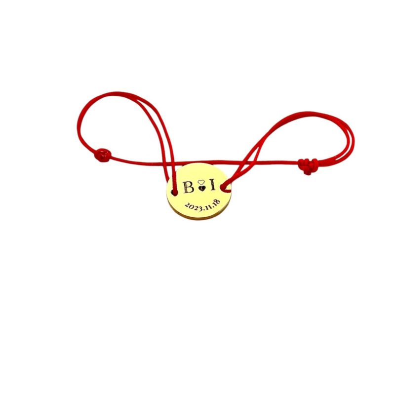 Szerelmi, monogramos karkötő